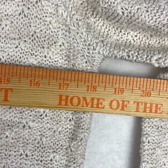 Hollister Sweater Womens Small Beige Cold Shoulder Scoop Neck Knit Casual - Picture 4 of 8